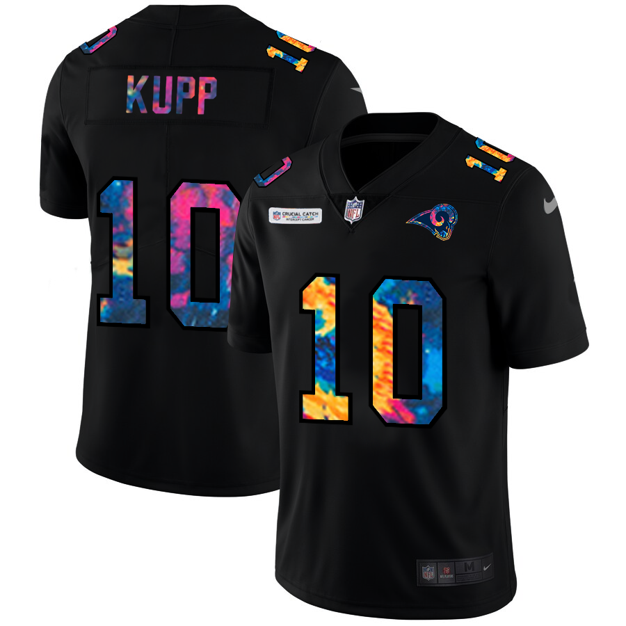 NFL Los Angeles Rams #10 Cooper Kupp Men Nike MultiColor Black 2020 Crucial Catch Vapor Untouchable Limited Jersey->los angeles rams->NFL Jersey